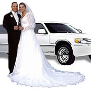 Wedding Couple & Limousine